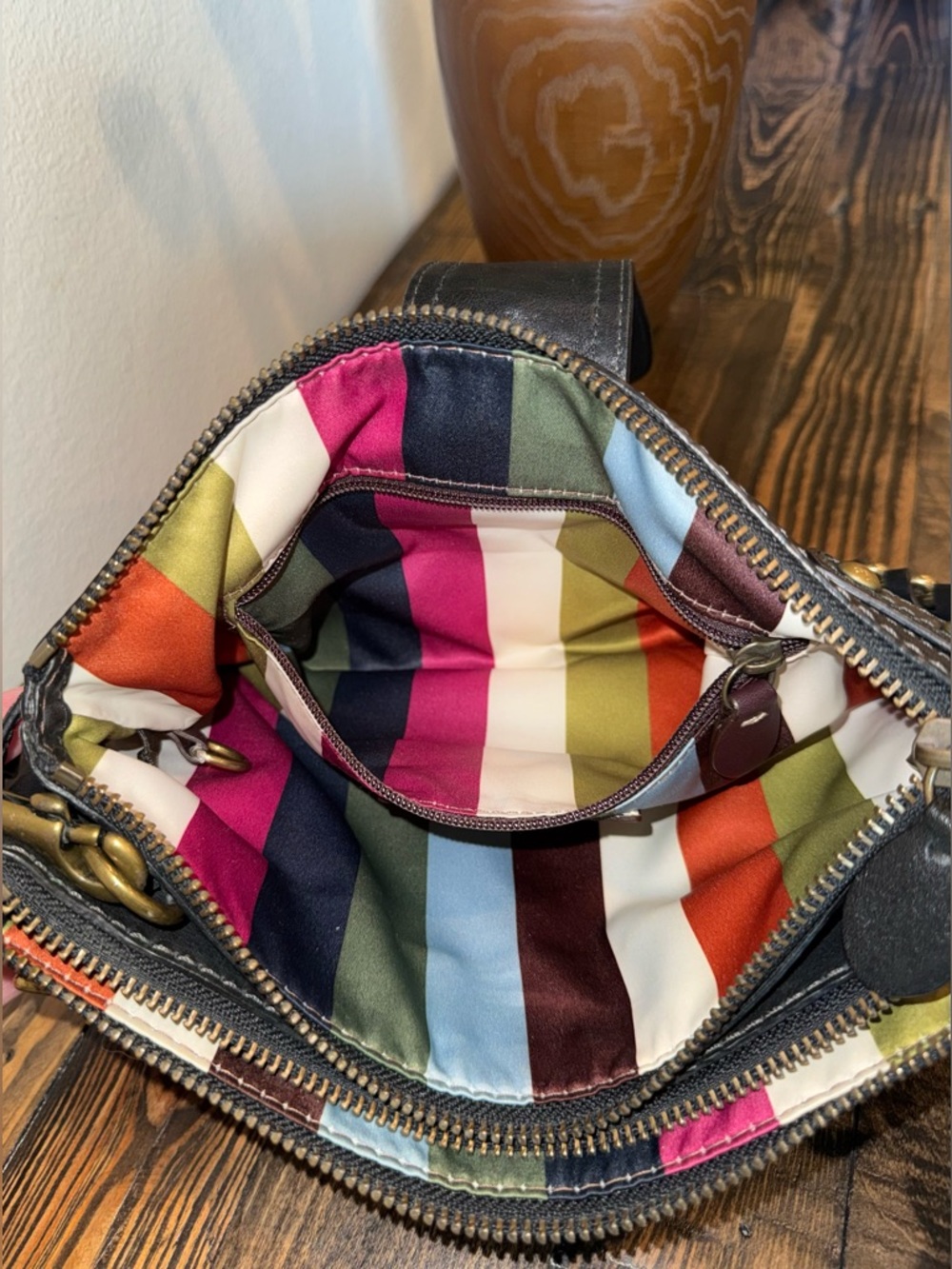 NEW VINTAGE COACH LEGACY BRIDGET BLACK LEATHER SHOULDER BAG~65TH ANNIVERSARY! - Picture 6 of 15